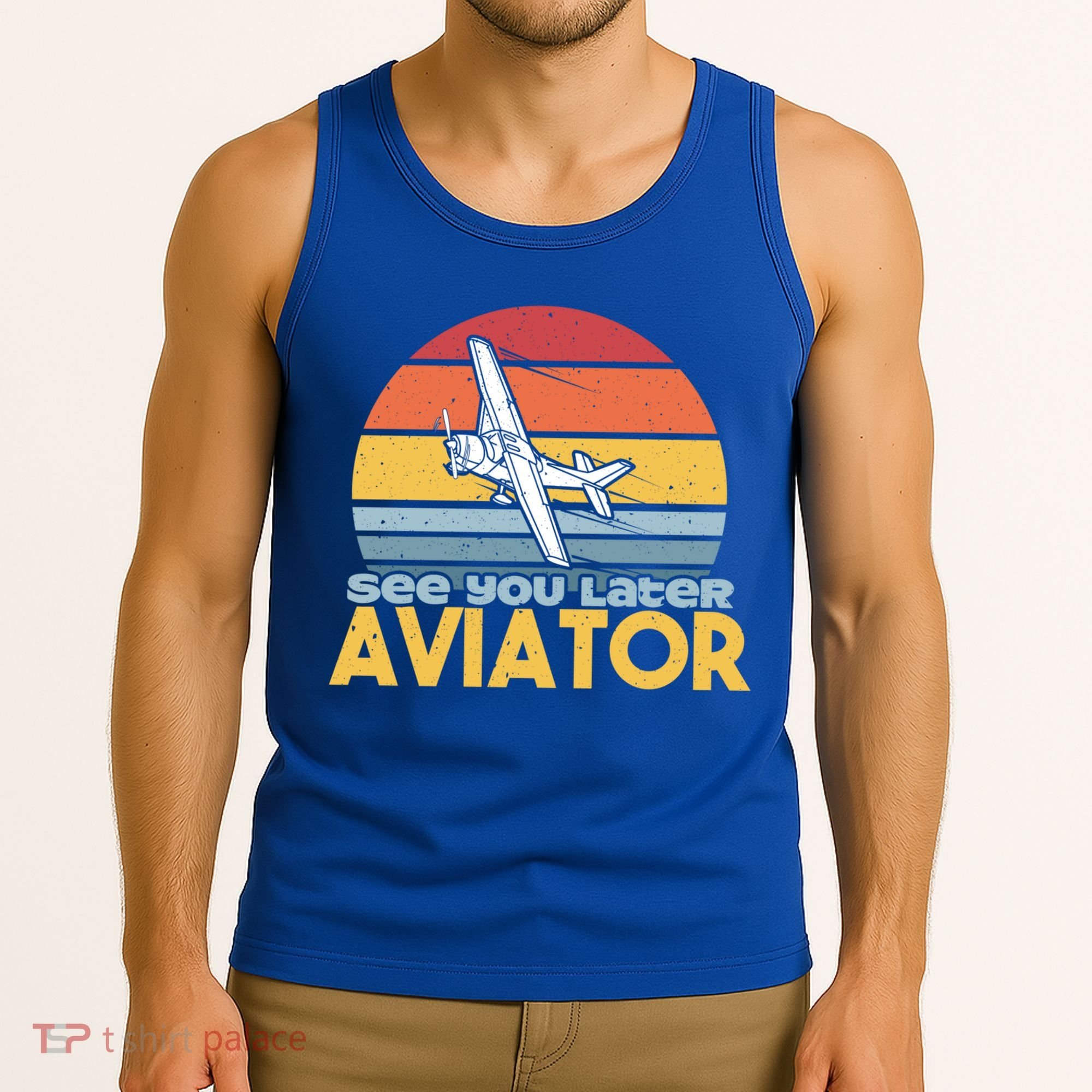 Funny Airplane Pilot Costume See You Later Aviator Pilot Meaningful Gift Tank Top