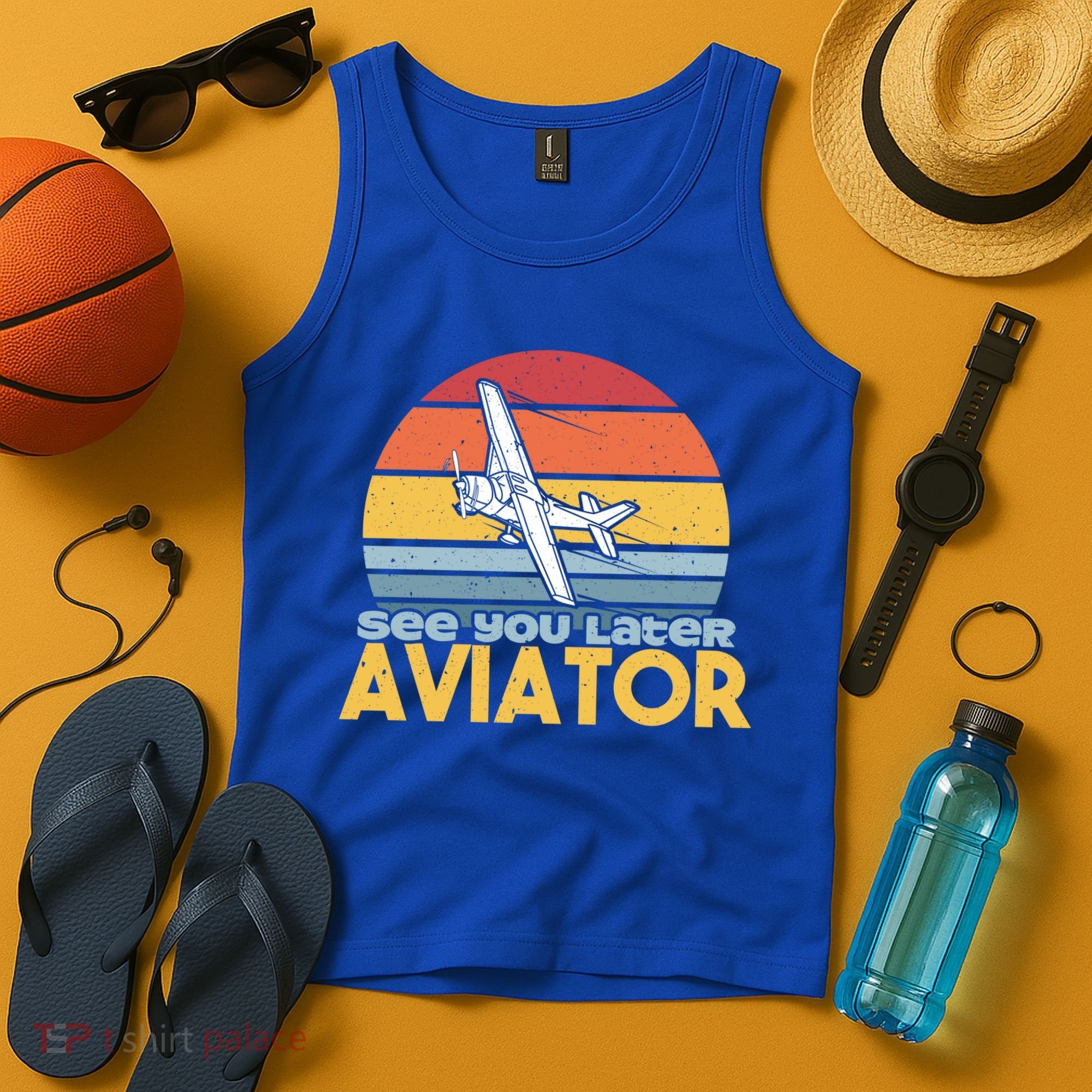 Funny Airplane Pilot Costume See You Later Aviator Pilot Meaningful Gift Tank Top