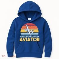 Funny Airplane Pilot Costume See You Later Aviator Pilot Meaningful Gift Kids Hoodie thumb 0