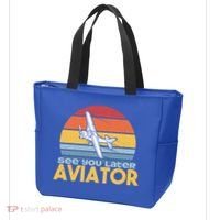 Funny Airplane Pilot Costume See You Later Aviator Pilot Meaningful Gift Tote Bag thumb 3