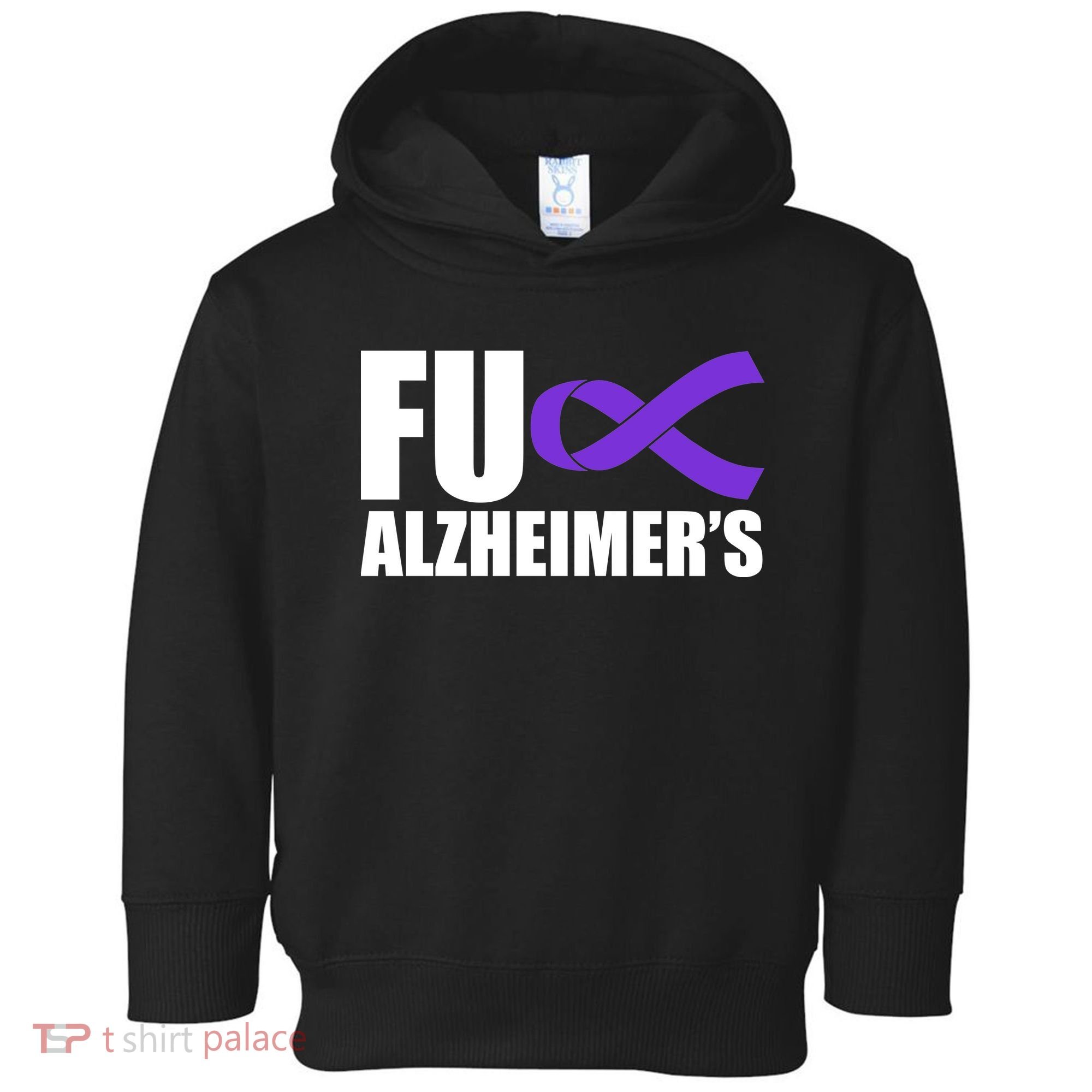 Fuck Alzheimer's Purple Ribbon Toddler Hoodie