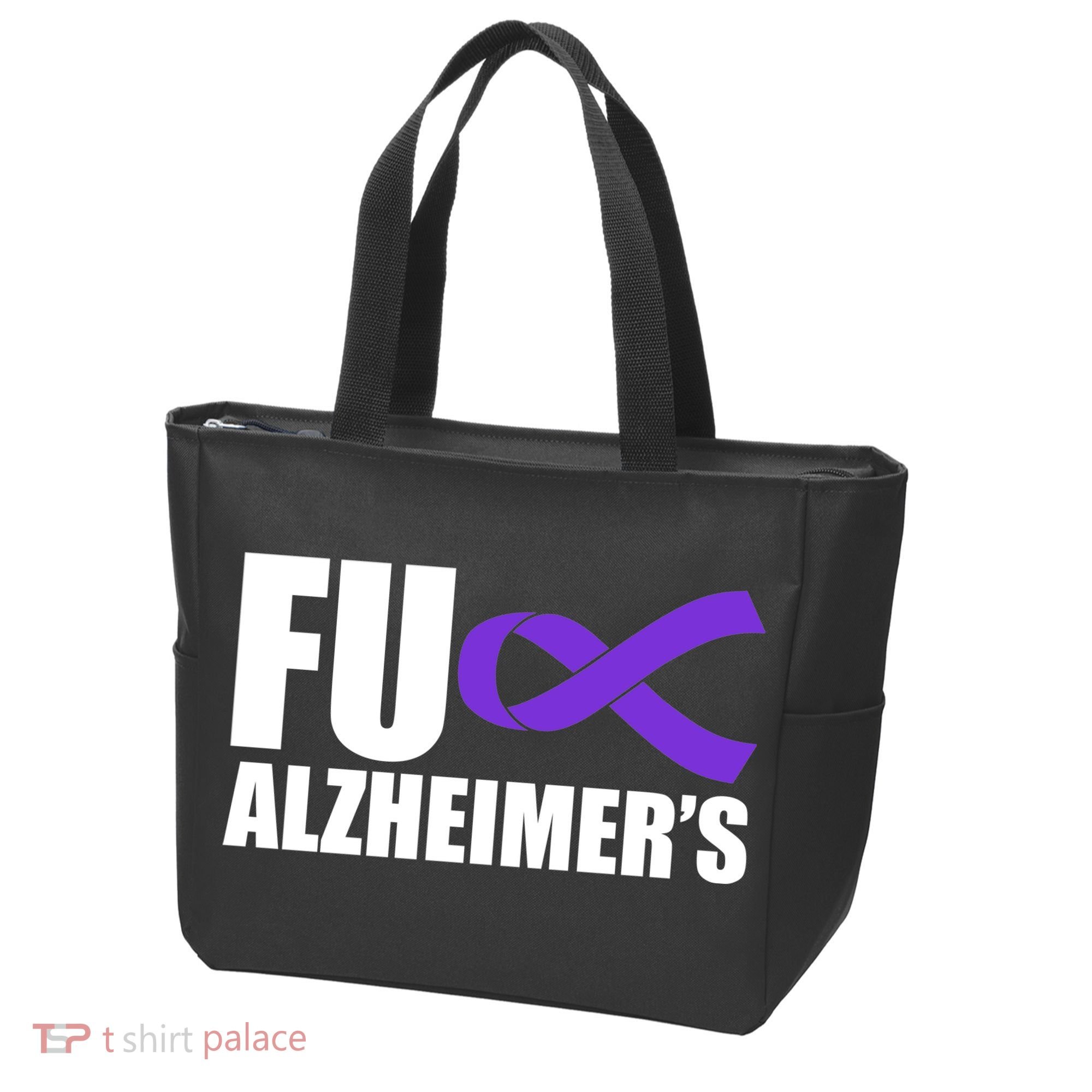 Fuck Alzheimer's Purple Ribbon Tote Bag