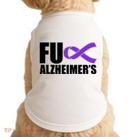 Fuck Alzheimer's Purple Ribbon Doggie Tank thumb 0