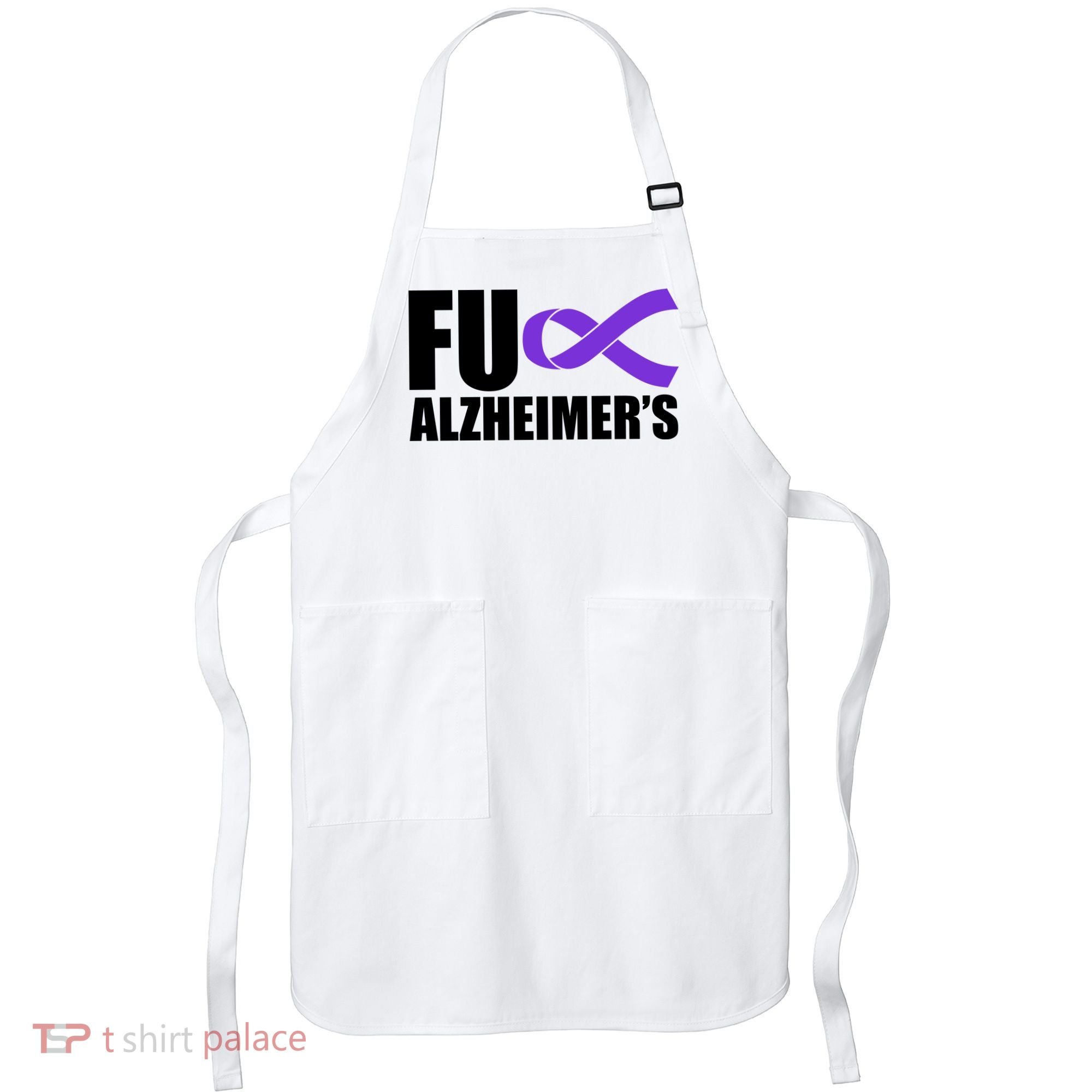 Fuck Alzheimer's Purple Ribbon Apron