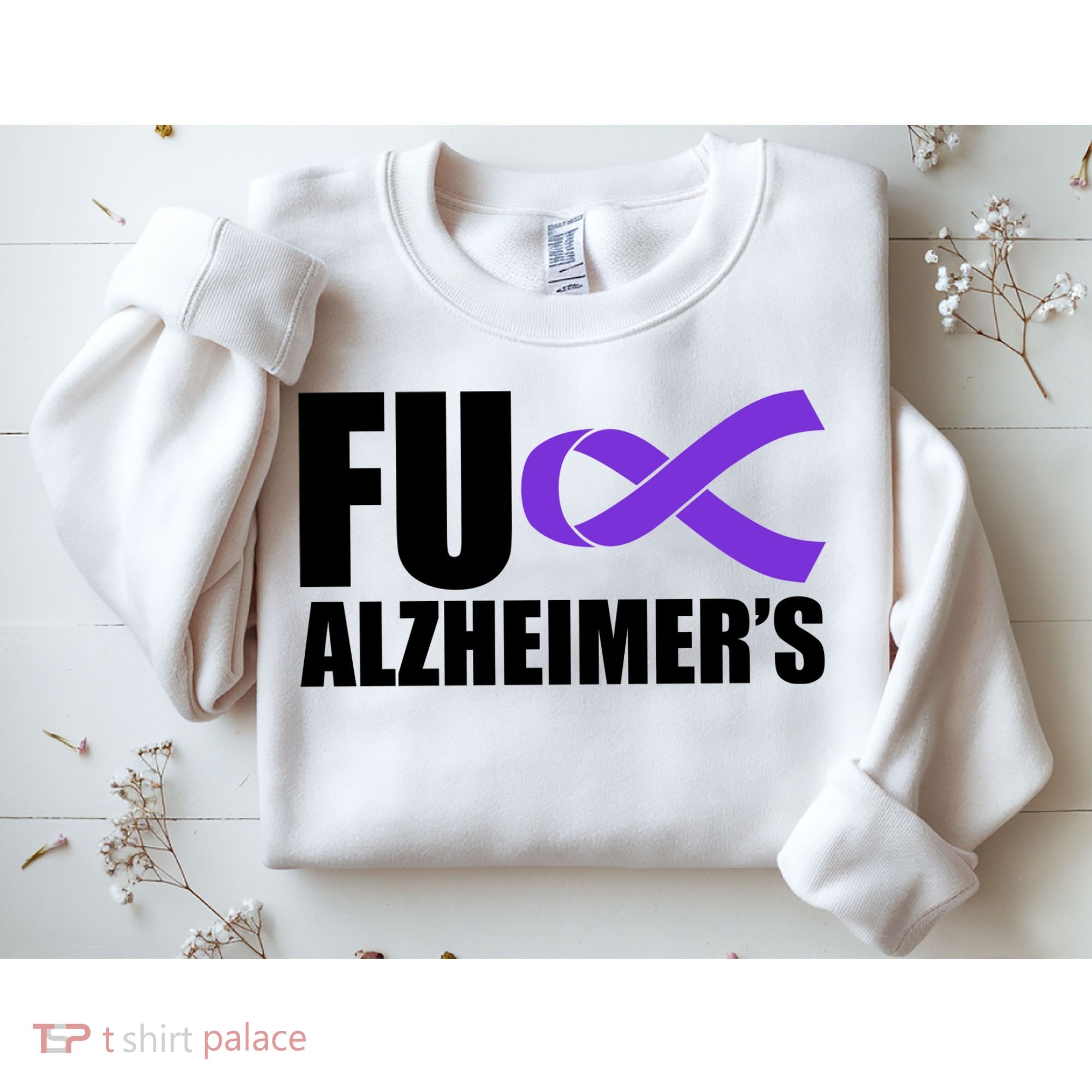 Fuck Alzheimer's Purple Ribbon Sweatshirt
