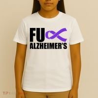 Fuck Alzheimer's Purple Ribbon T-Shirt thumb 4