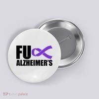 Fuck Alzheimer's Purple Ribbon Button thumb 0