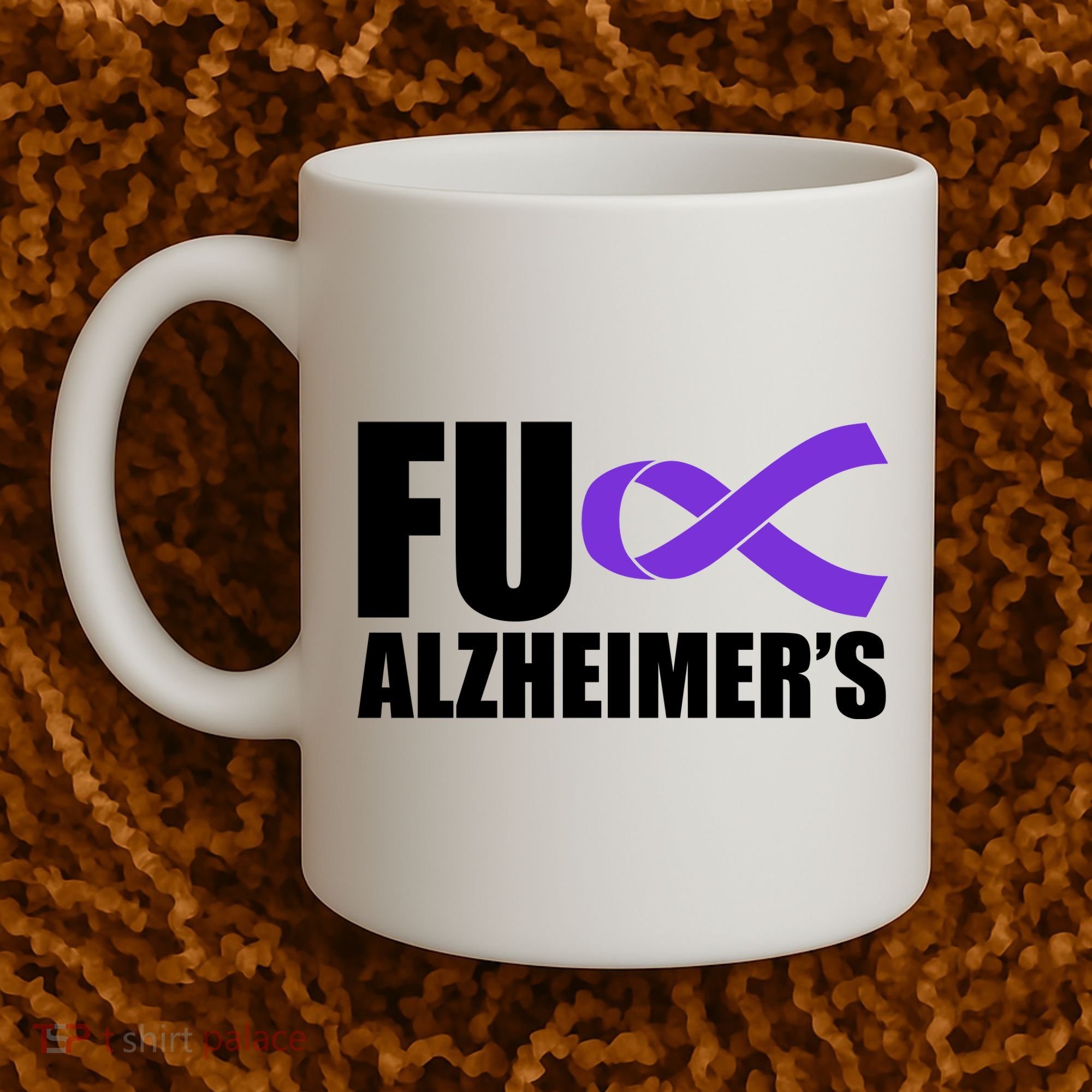 Fuck Alzheimer's Purple Ribbon Coffee Mug
