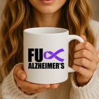 Fuck Alzheimer's Purple Ribbon Coffee Mug thumb 3