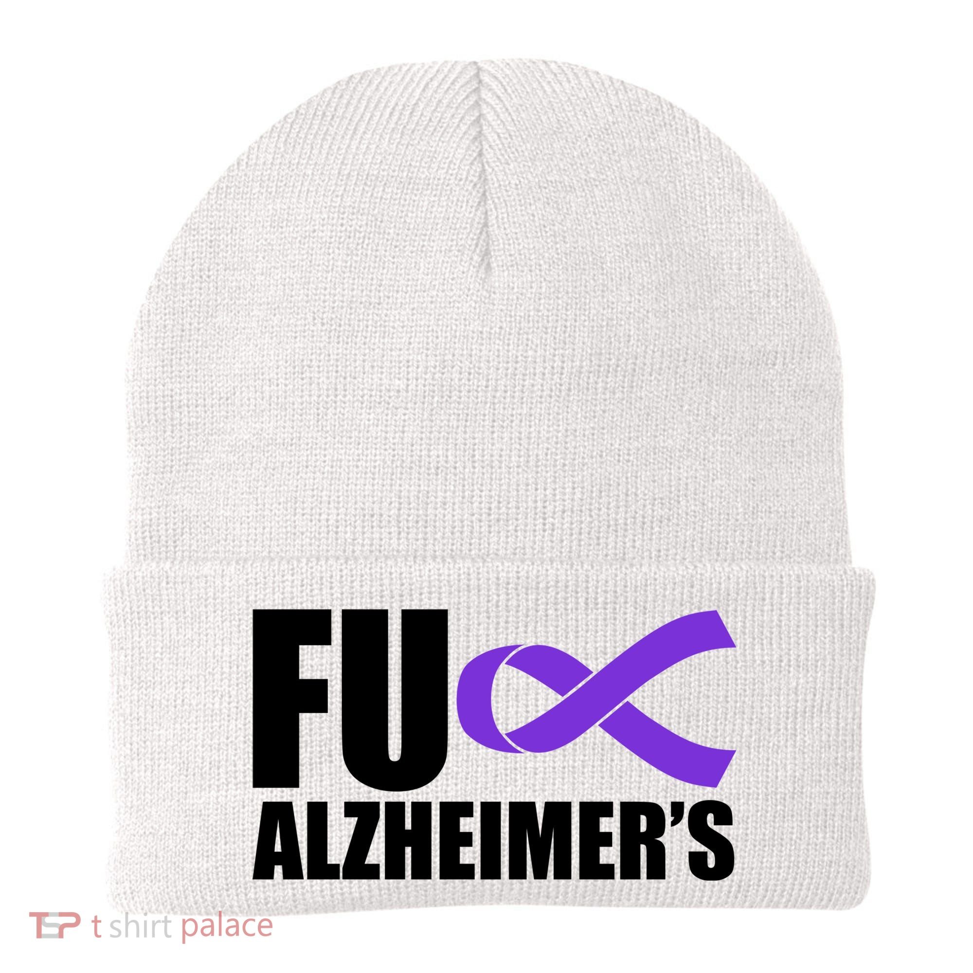 Fuck Alzheimer's Purple Ribbon Beanie