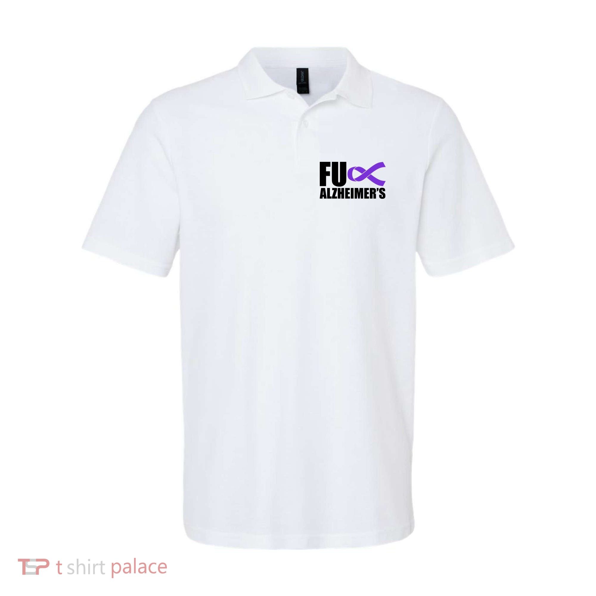 Fuck Alzheimer's Purple Ribbon Polo