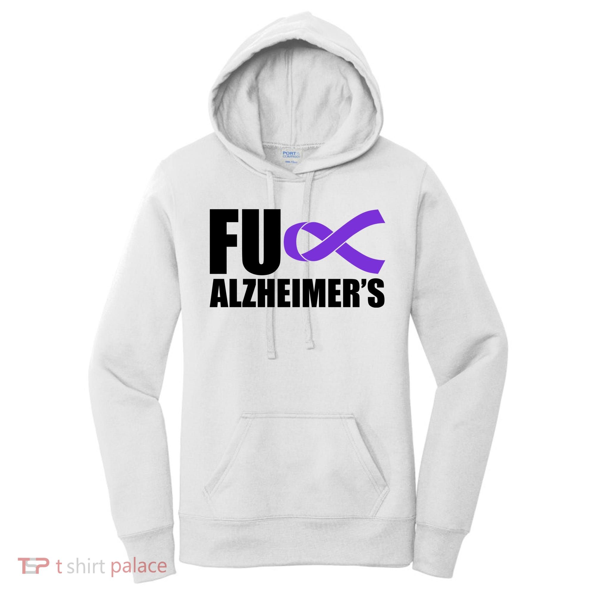 Fuck Alzheimer's Purple Ribbon Women's Hoodie