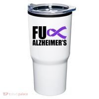Fuck Alzheimer's Purple Ribbon Tumbler thumb 0