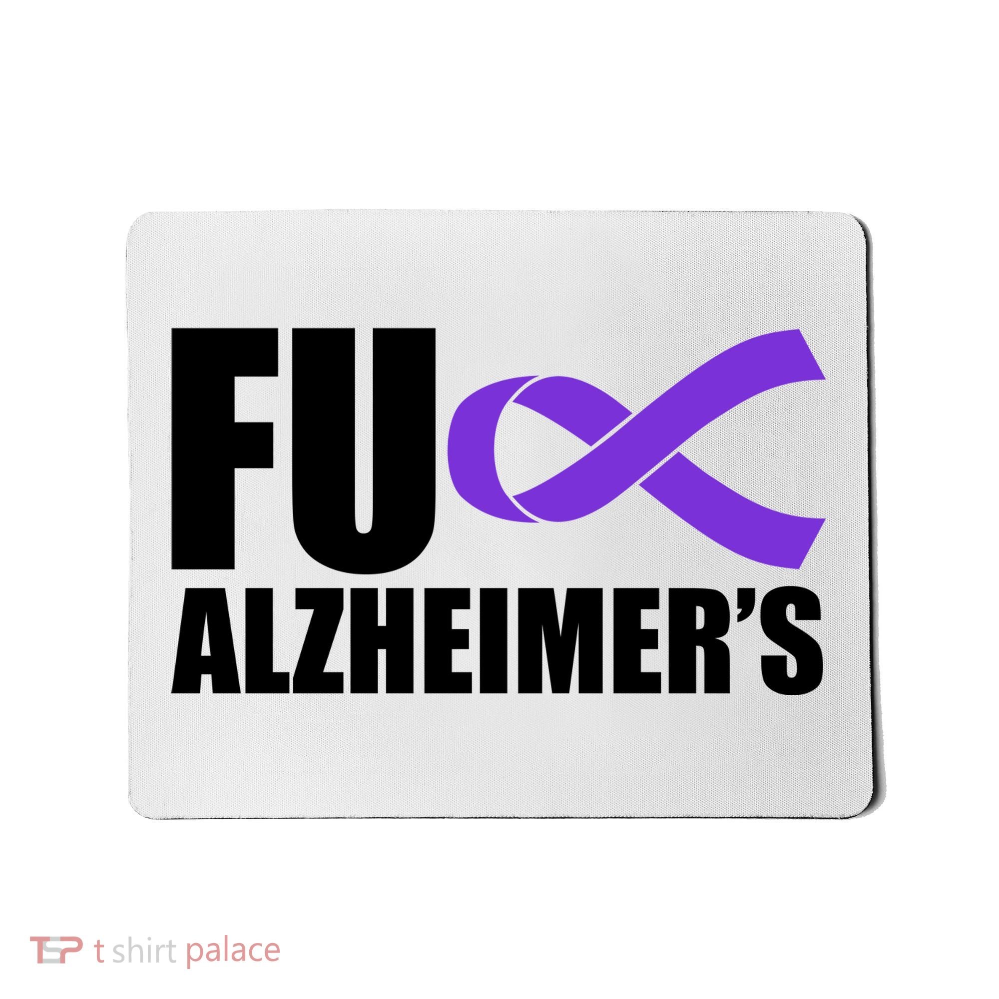 Fuck Alzheimer's Purple Ribbon Mousepad