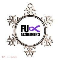 Fuck Alzheimer's Purple Ribbon Ornament thumb 0