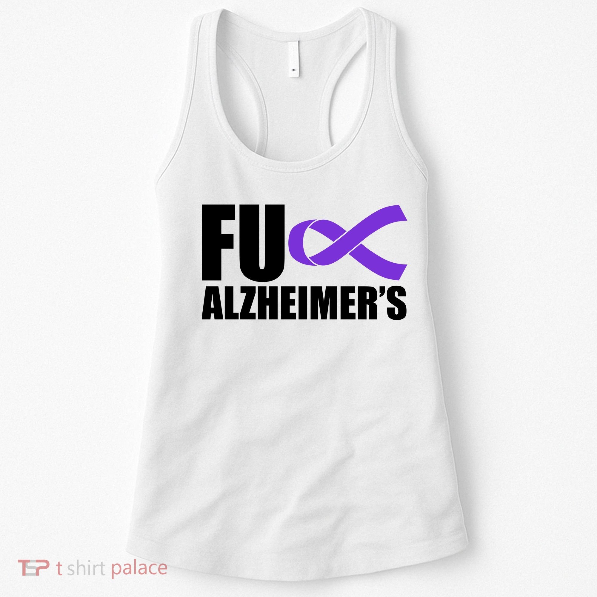 Fuck Alzheimer's Purple Ribbon Women's Tank Top