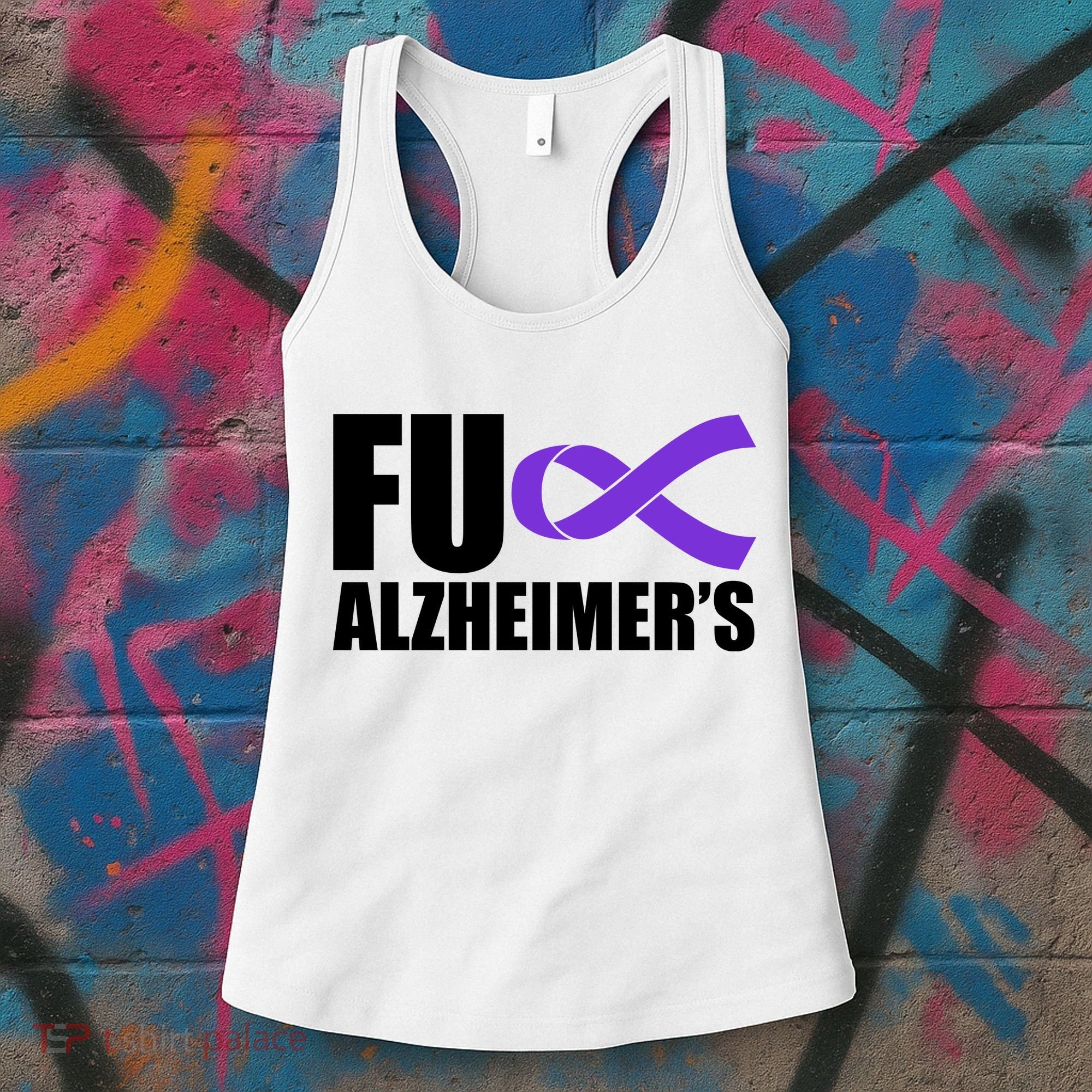 Fuck Alzheimer's Purple Ribbon Women's Tank Top