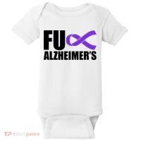 Fuck Alzheimer's Purple Ribbon Baby Bodysuit thumb 0