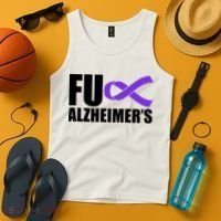 Fuck Alzheimer's Purple Ribbon Tank Top thumb 4