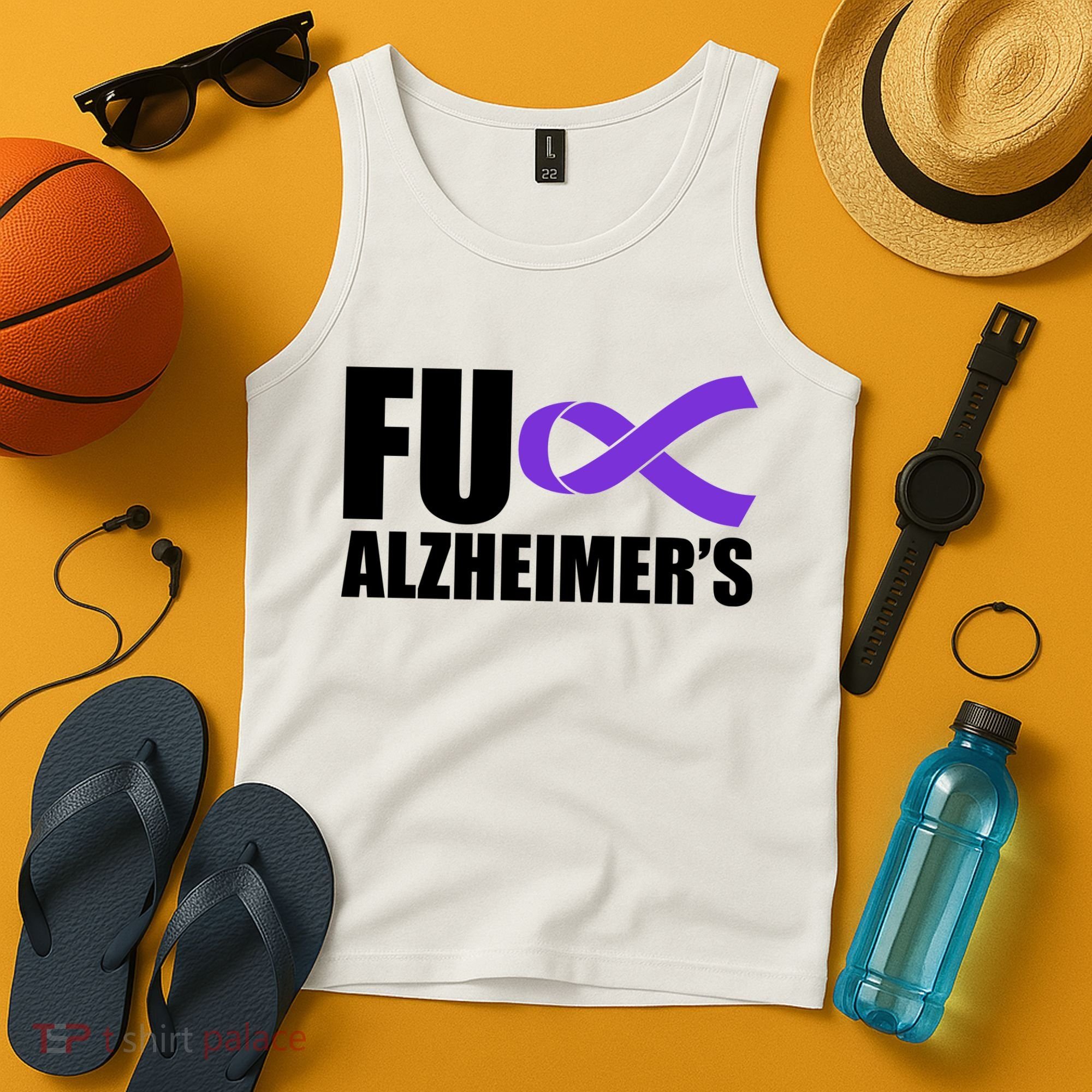 Fuck Alzheimer's Purple Ribbon Tank Top