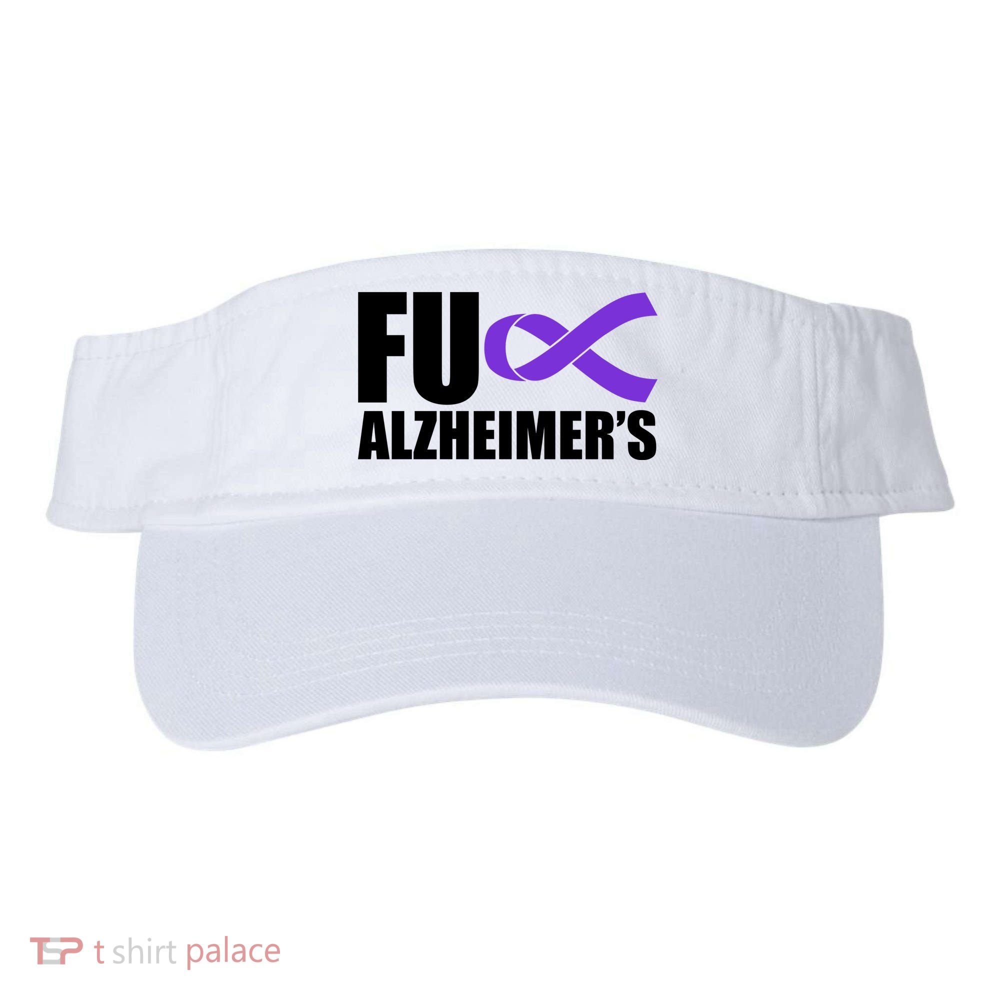 Fuck Alzheimer's Purple Ribbon Visor