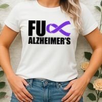 Fuck Alzheimer's Purple Ribbon Women's T-Shirt thumb 2