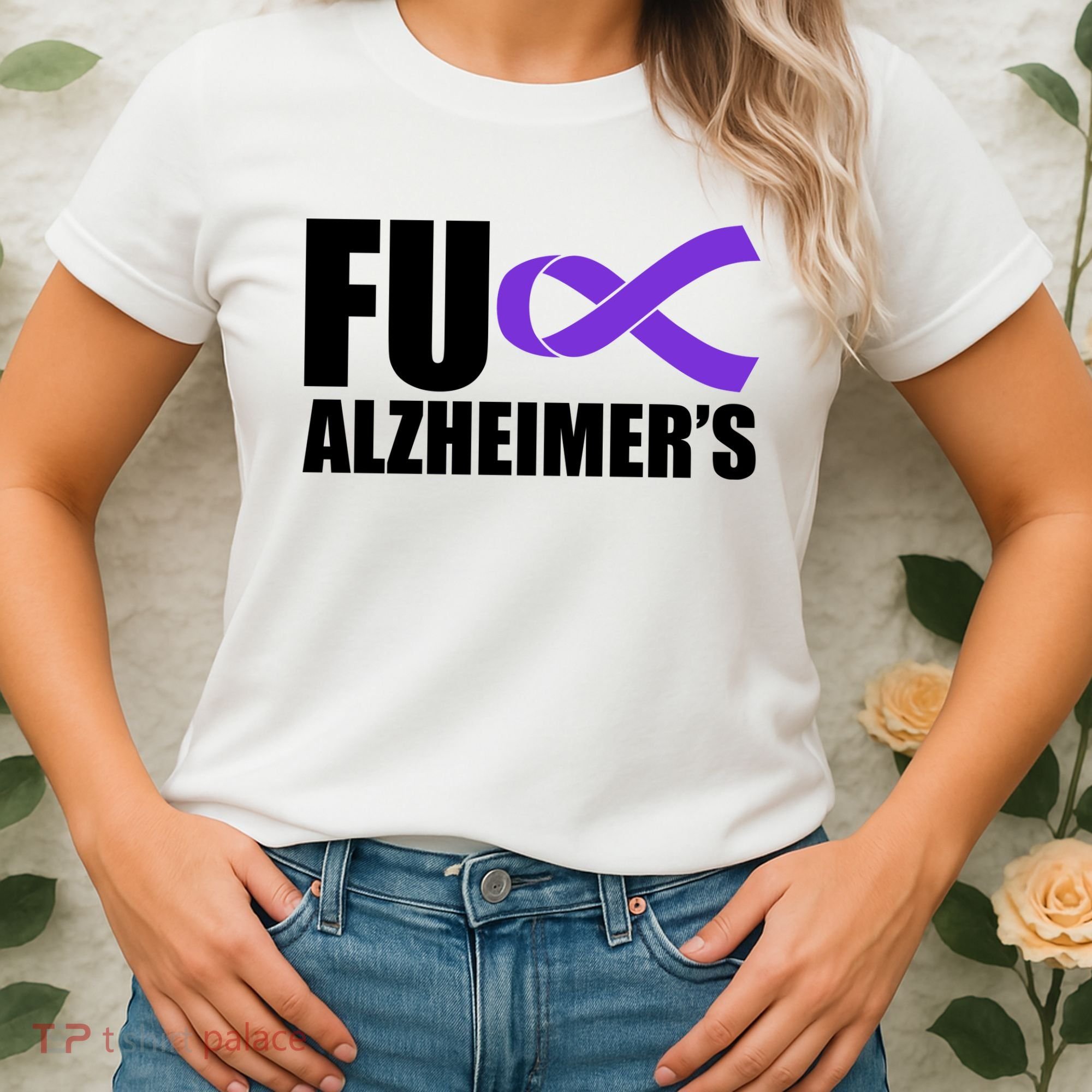 Fuck Alzheimer's Purple Ribbon Women's T-Shirt