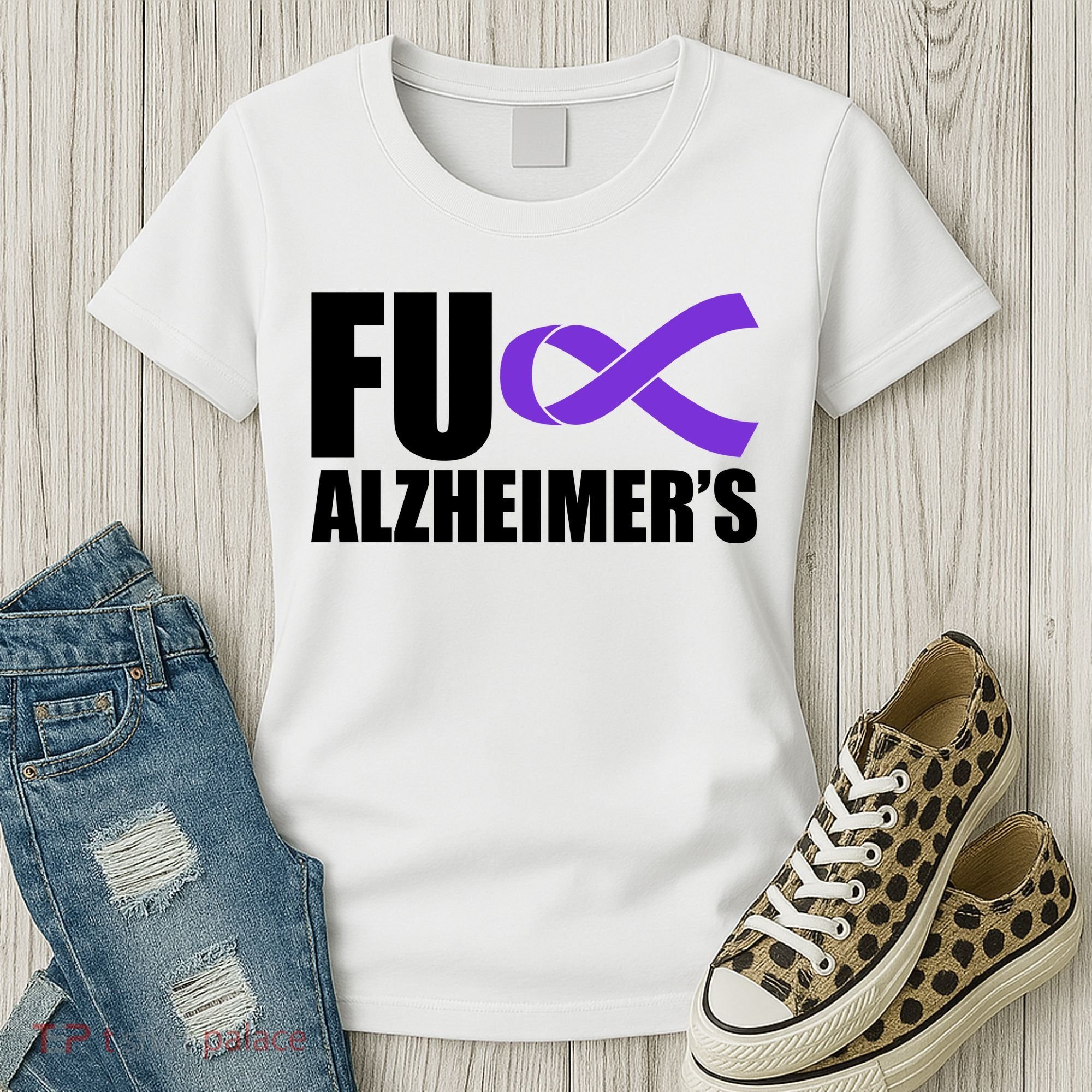 Fuck Alzheimer's Purple Ribbon Women's T-Shirt