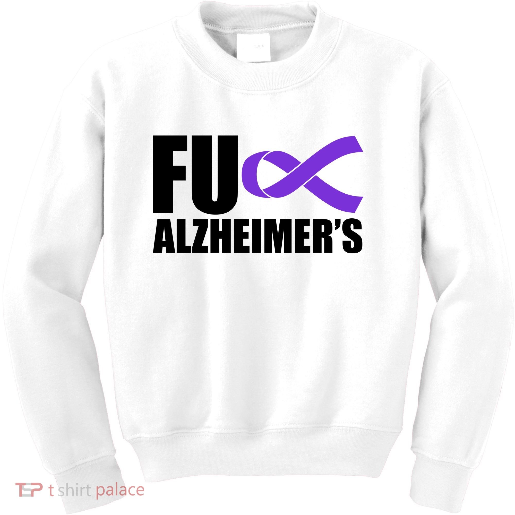 Fuck Alzheimer's Purple Ribbon Kids Sweatshirt