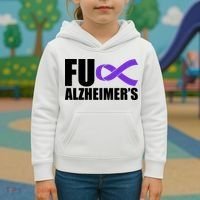 Fuck Alzheimer's Purple Ribbon Kids Hoodie thumb 3