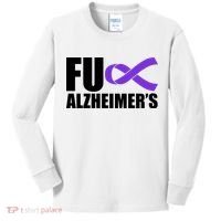 Fuck Alzheimer's Purple Ribbon Kids Long Sleeve Shirt thumb 0