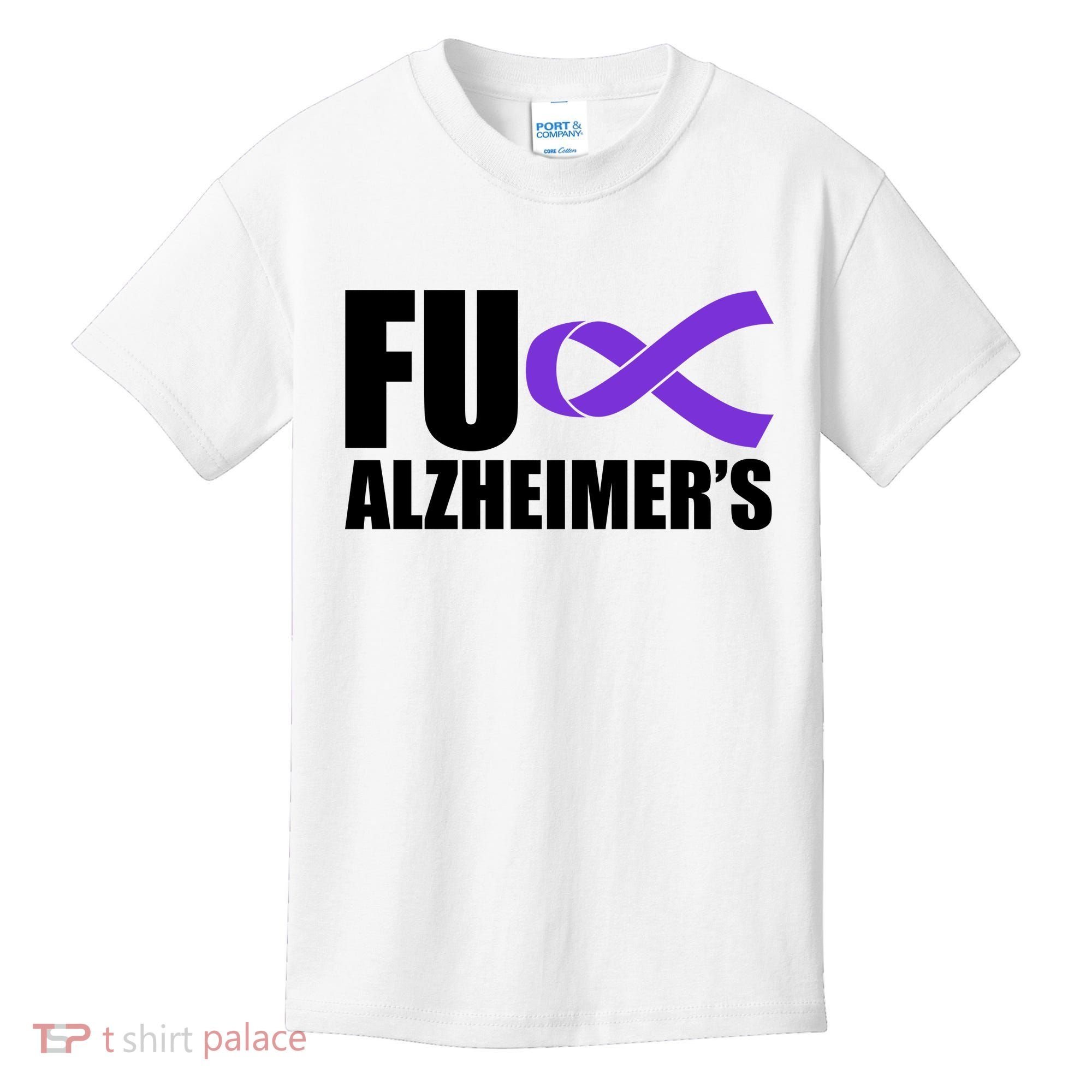 Fuck Alzheimer's Purple Ribbon Kids T-Shirt
