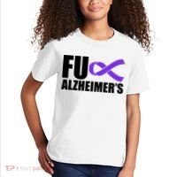 Fuck Alzheimer's Purple Ribbon Kids T-Shirt thumb 2