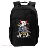 Funny Axolotl Playing Drums Rock Drummer Band Musician Backpack thumb 0
