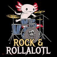 Funny Axolotl Playing Drums Rock Drummer Band Musician Tank Top thumb 6