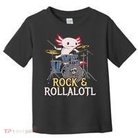Funny Axolotl Playing Drums Rock Drummer Band Musician Toddler T-Shirt thumb 0