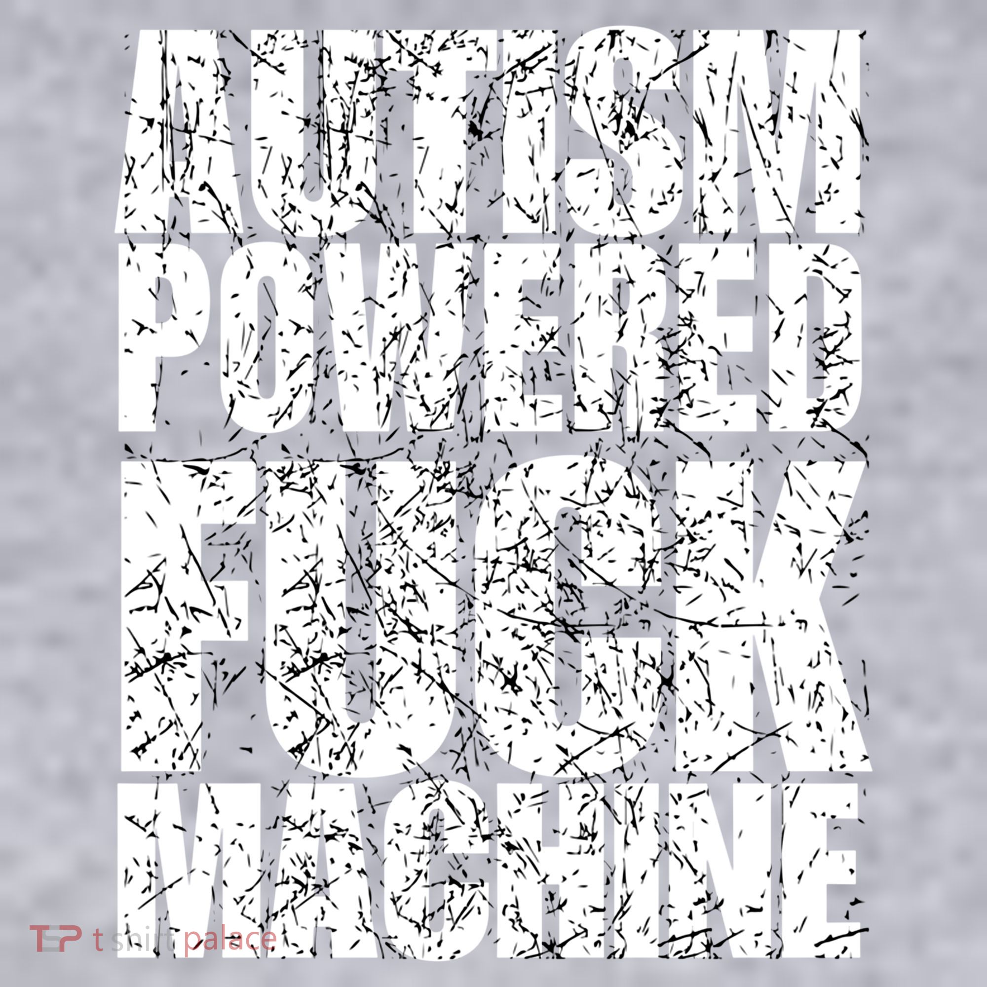 Funny Autism Powered Fck Machine Autism Quote RizzEm Gift Women's Racerback Cropped Tank