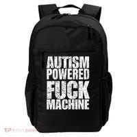 Funny Autism Powered Fck Machine Autism Quote RizzEm Gift Backpack thumb 0