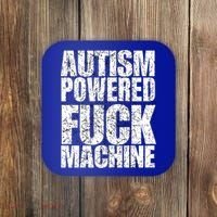Funny Autism Powered Fck Machine Autism Quote RizzEm Gift Coaster thumb 0