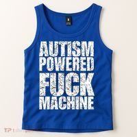 Funny Autism Powered Fck Machine Autism Quote RizzEm Gift Tank Top thumb 2