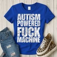 Funny Autism Powered Fck Machine Autism Quote RizzEm Gift Women's T-Shirt thumb 3