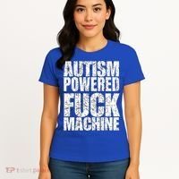 Funny Autism Powered Fck Machine Autism Quote RizzEm Gift Women's T-Shirt thumb 4