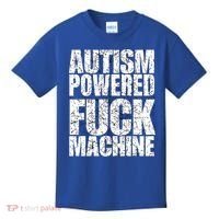 Funny Autism Powered Fck Machine Autism Quote RizzEm Gift Kids T-Shirt thumb 0