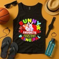 Favorite Assistant Principal Easter Bunny Tank Top thumb 4