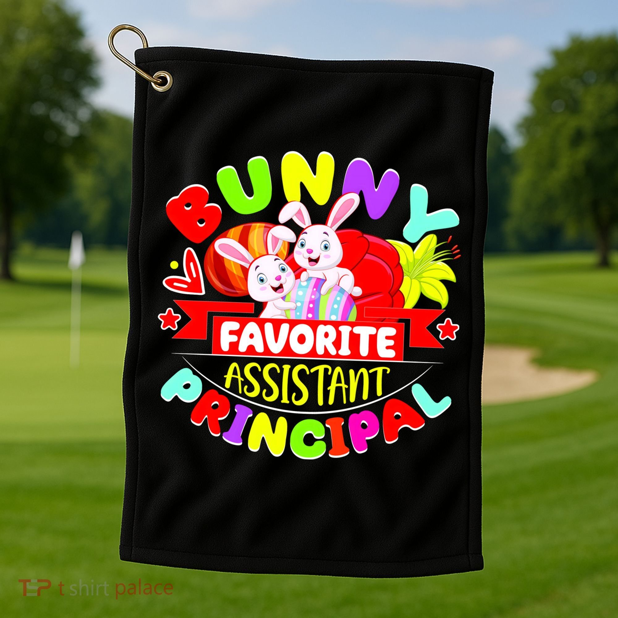 Favorite Assistant Principal Easter Bunny Golf Towel