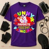 Favorite Assistant Principal Easter Bunny Cooling Performance Crew T-Shirt thumb 3