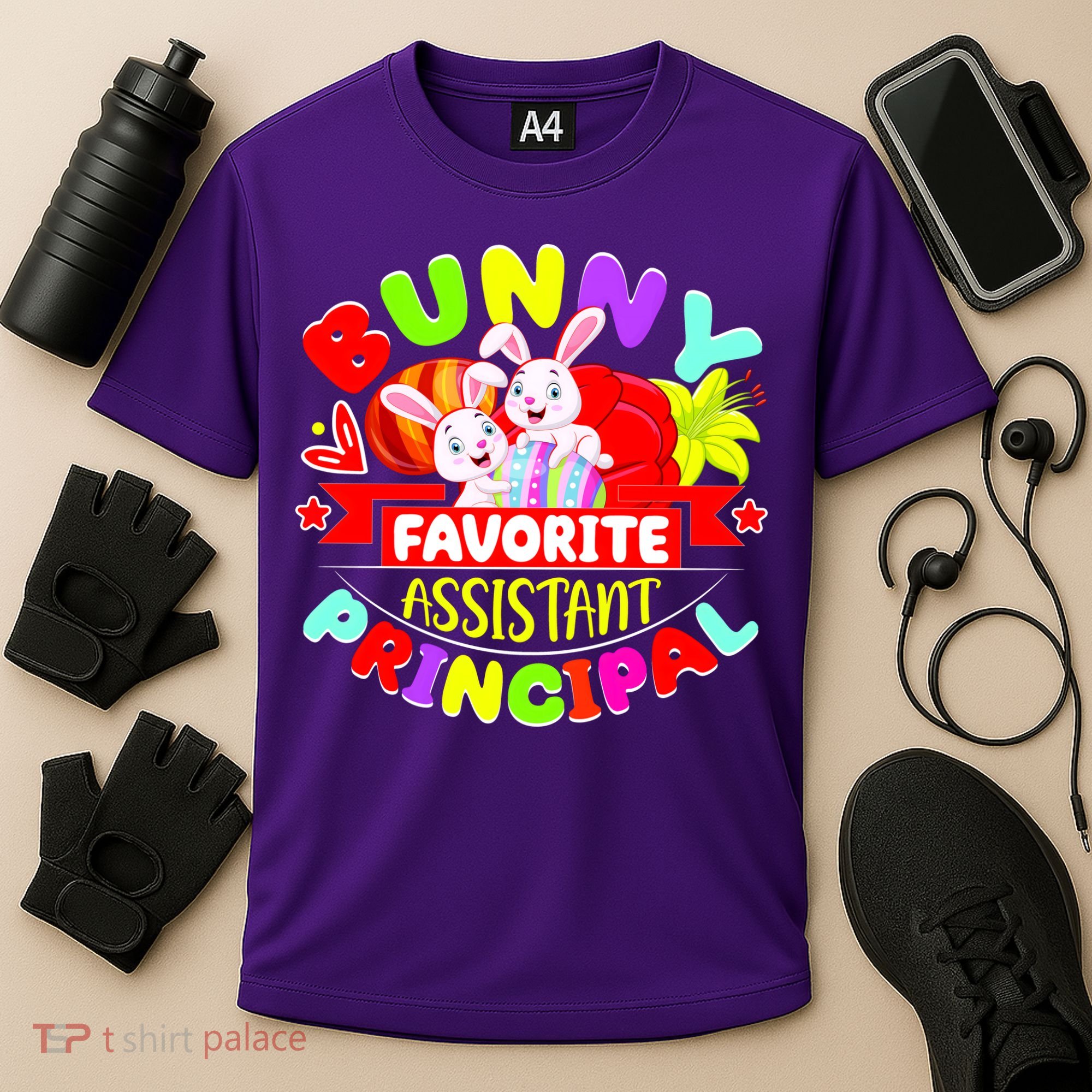 Favorite Assistant Principal Easter Bunny Cooling Performance Crew T-Shirt