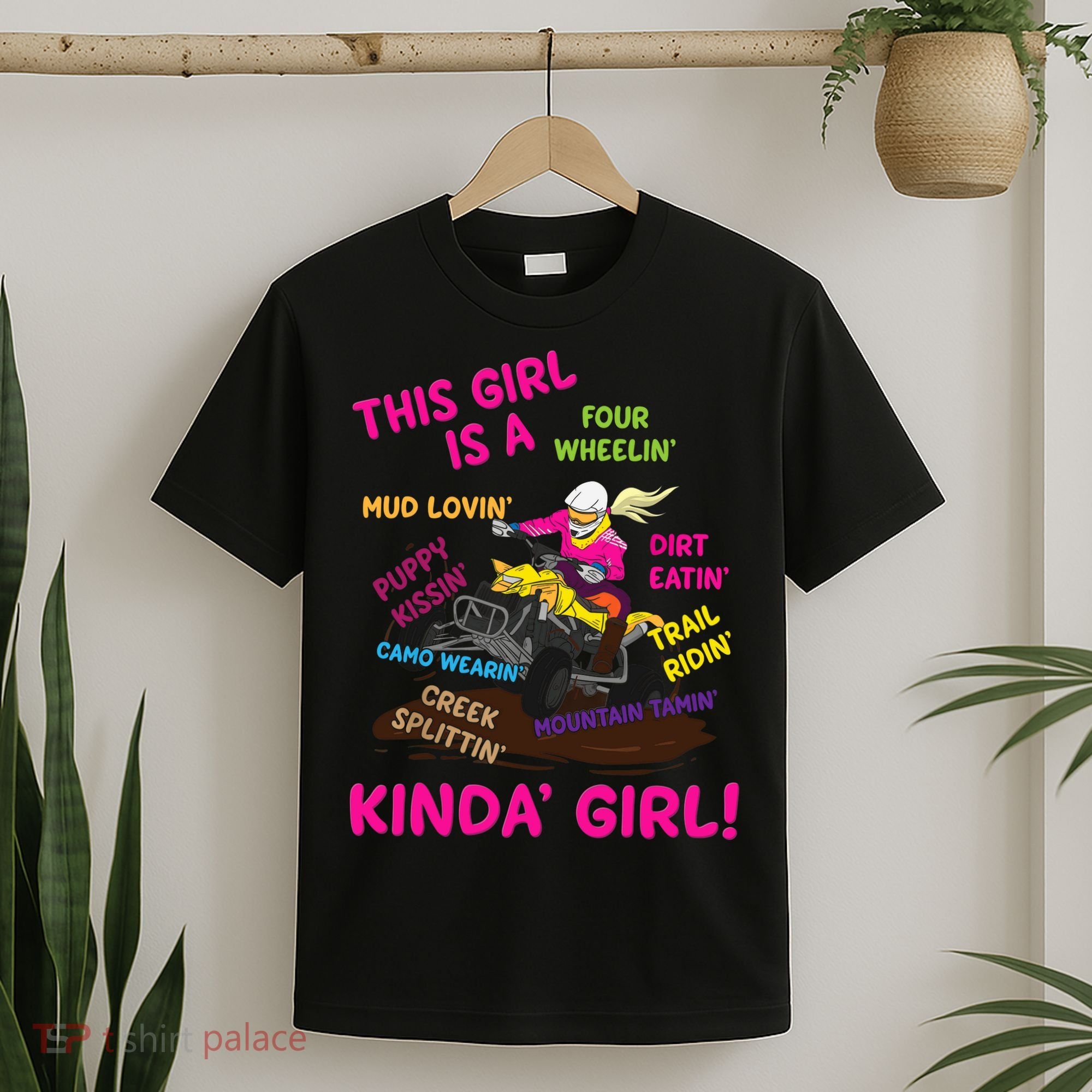 Funny ATV Quad Biking Saying ATV Girl Four Wheeler Girls T-Shirt