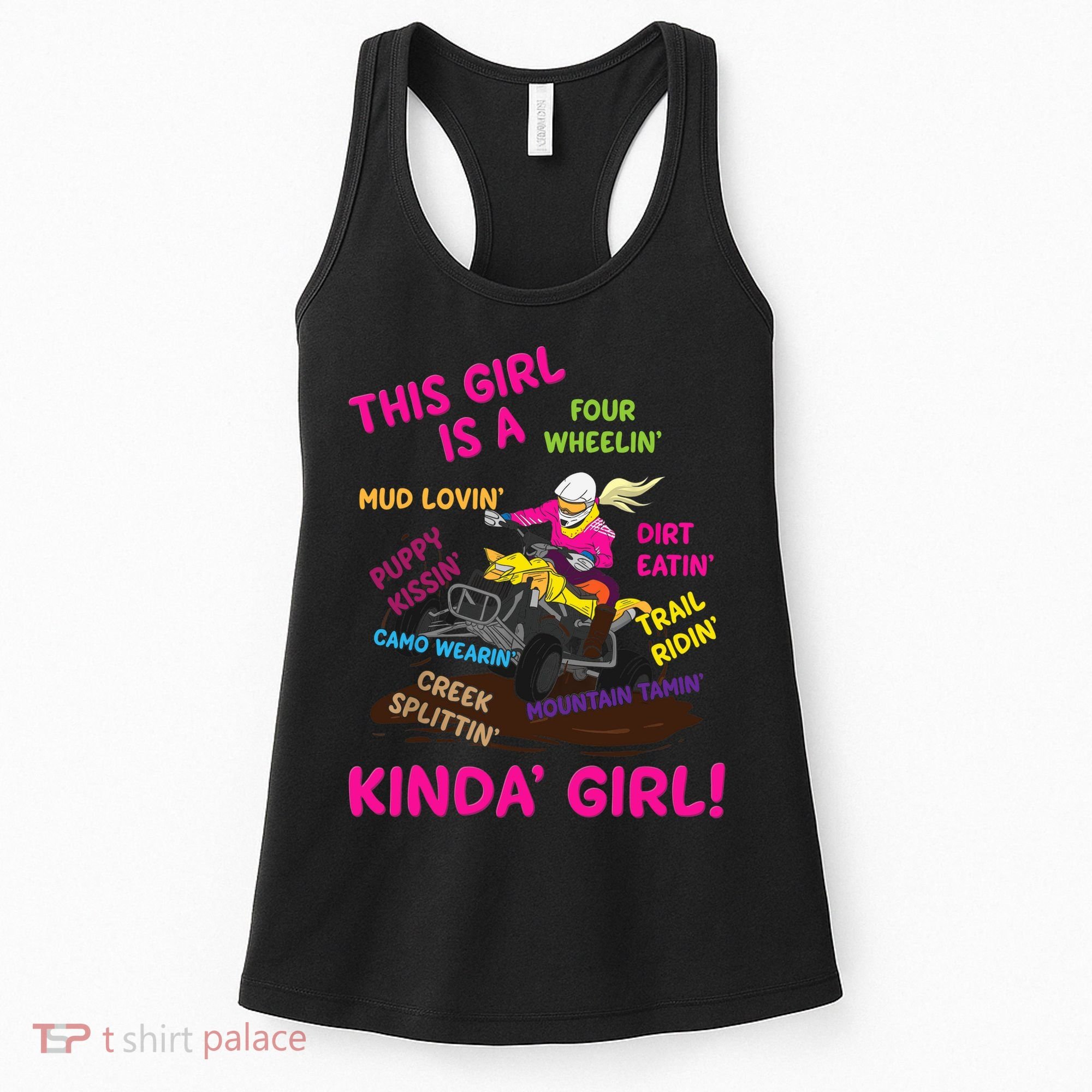 Funny ATV Quad Biking Saying ATV Girl Four Wheeler Girls Women's Tank Top