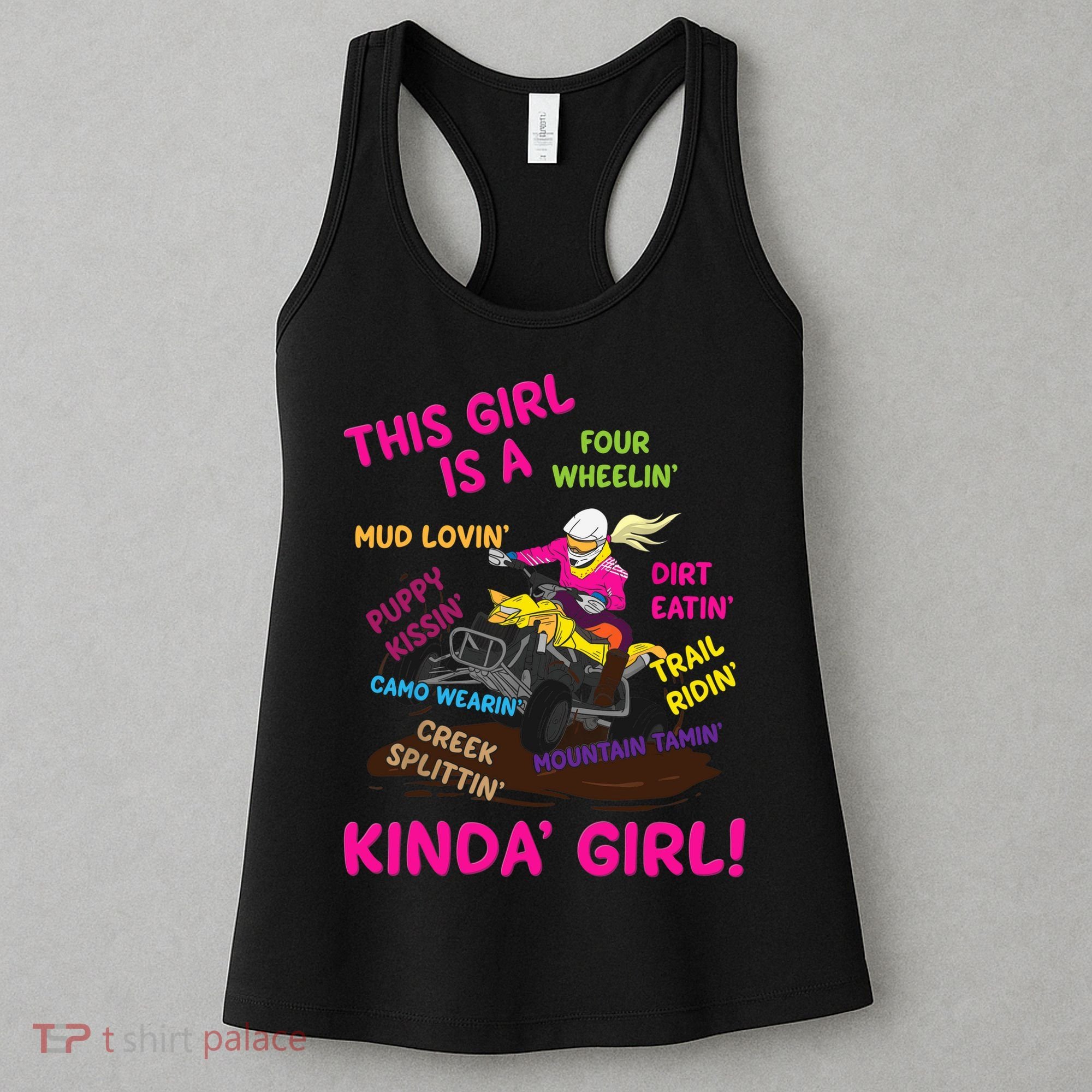 Funny ATV Quad Biking Saying ATV Girl Four Wheeler Girls Women's Tank Top